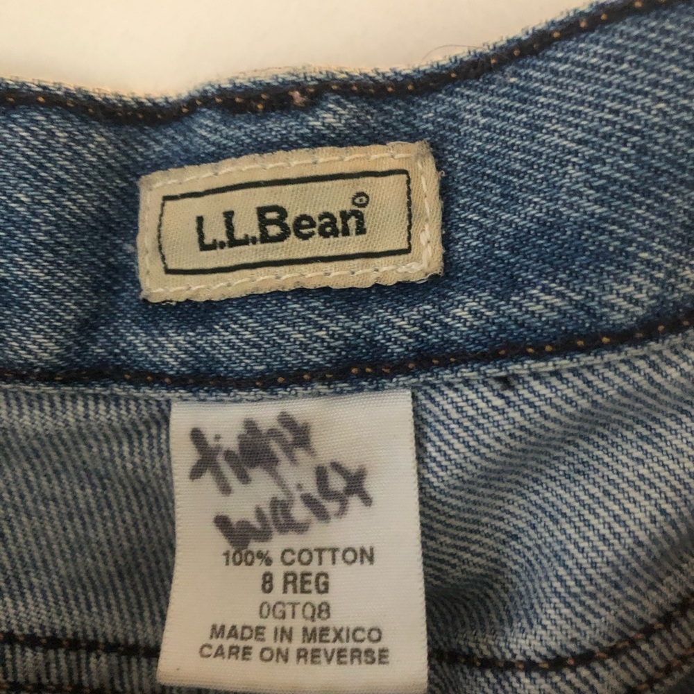 LL Bean high waisted straight jeans